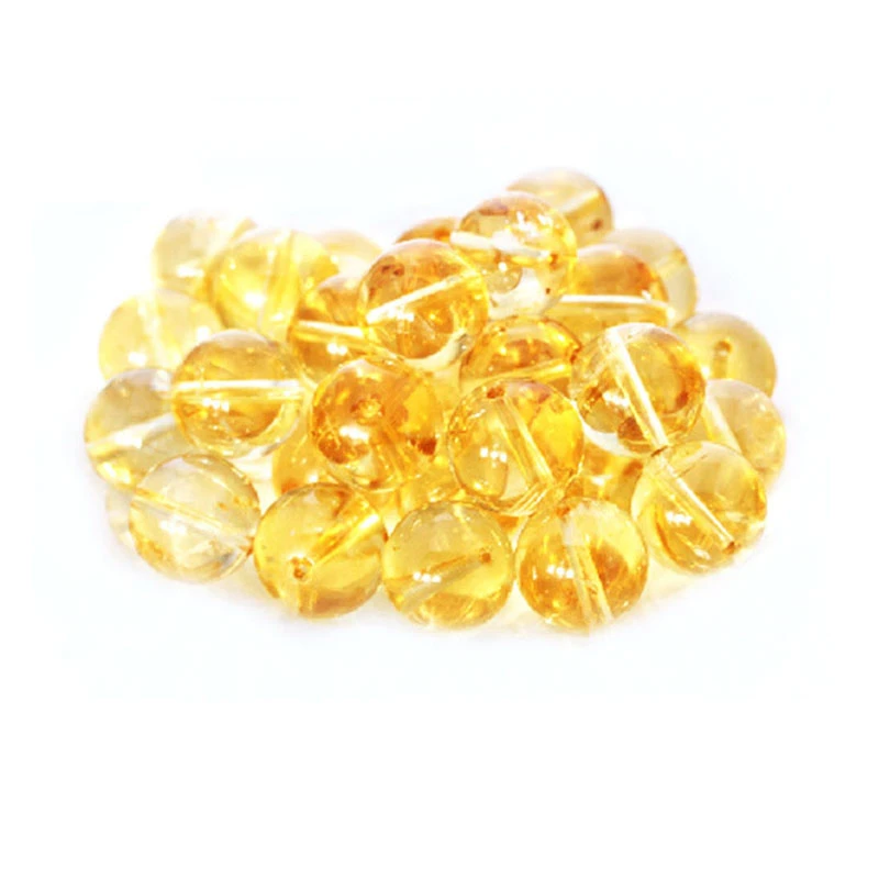 High-end custom citrine loose beads semi-finished products suitable for DIY handmade bracelet necklace accessories