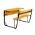 Import High-end double desks and chairs wholesale new bow-shaped double desks and chairs school training class desks from China