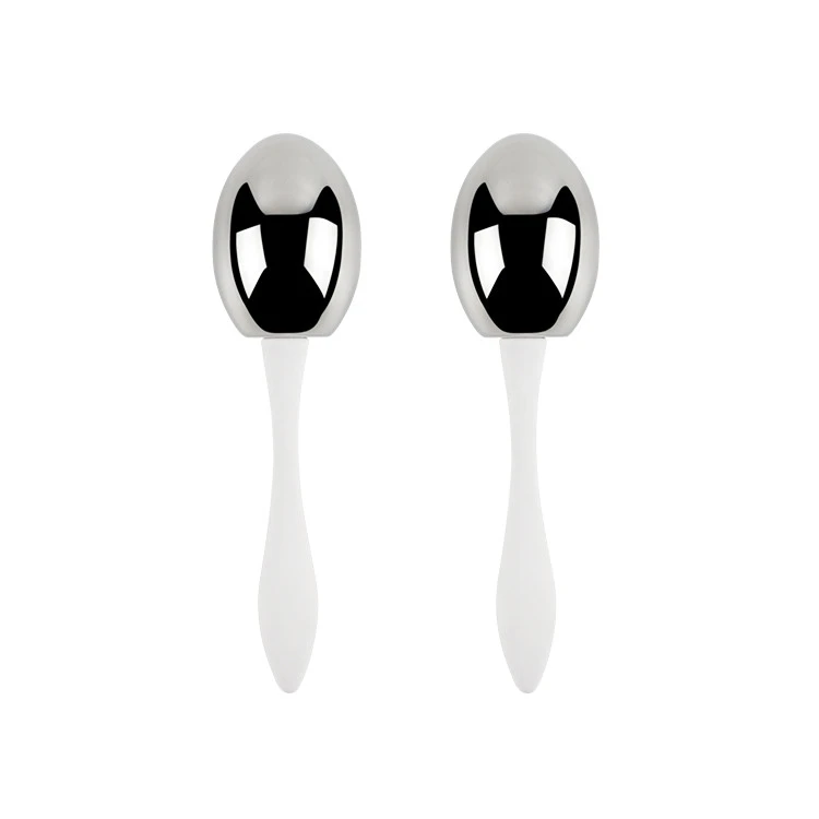 High end facial ice globes facial ice rollers/metal cosmetic egg shape ice roller ball