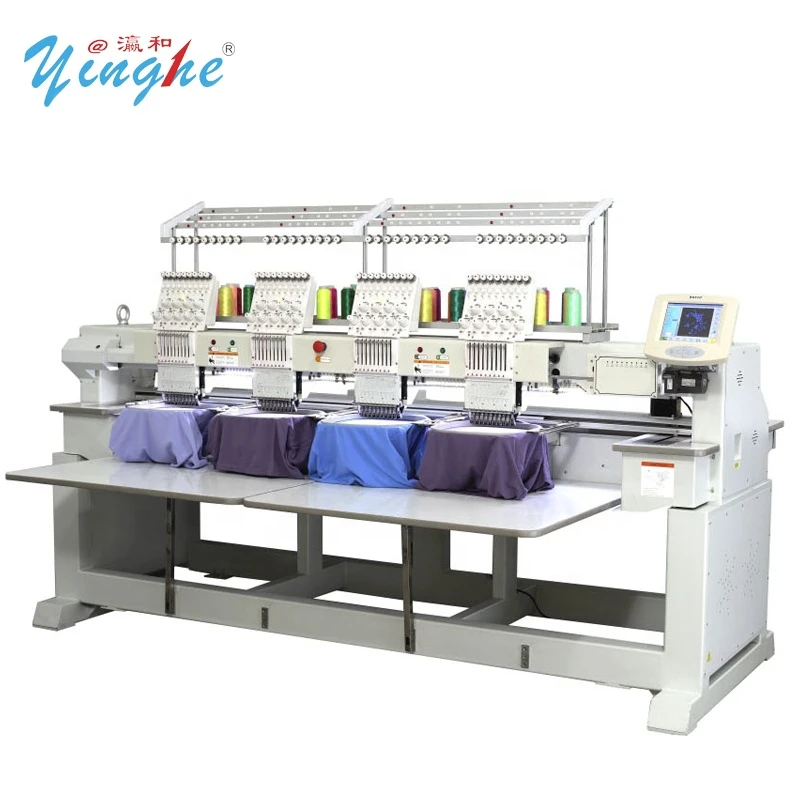 high quality 12, 15 needles 2 head  embroidery machine/High speed cheap multi head t shirt hat embroidery machine