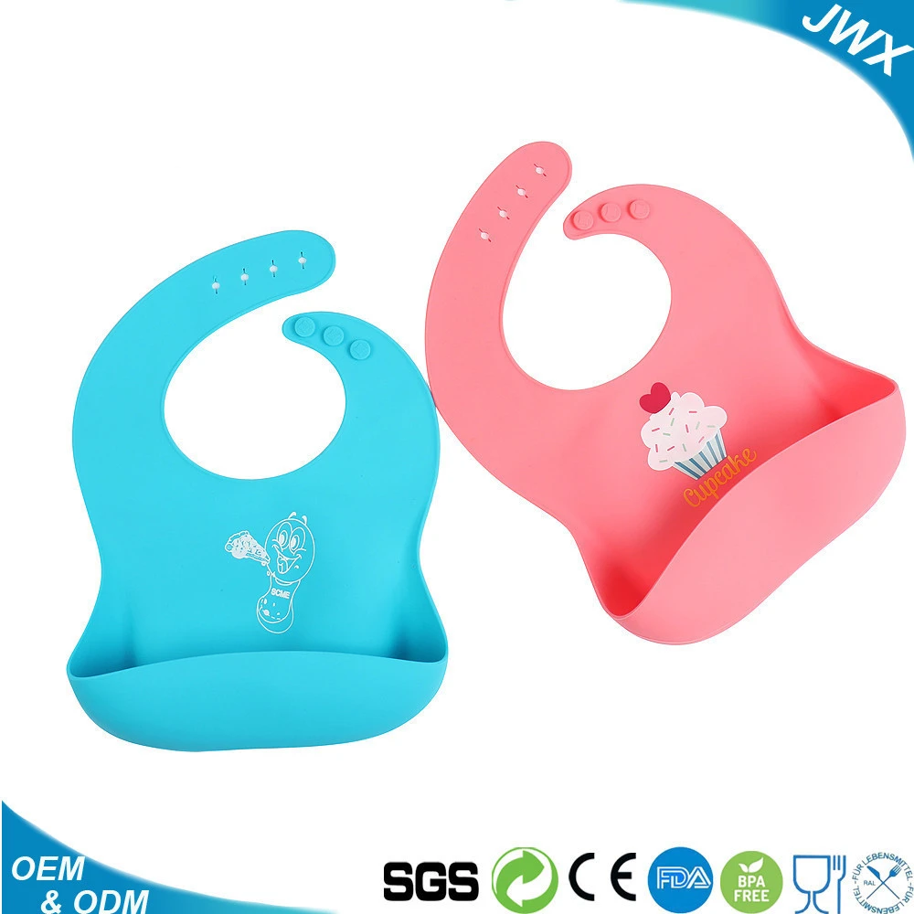 high quality bpa free kit christmas set soft custom wholesale silicone drool waterproof baby bib with catcher