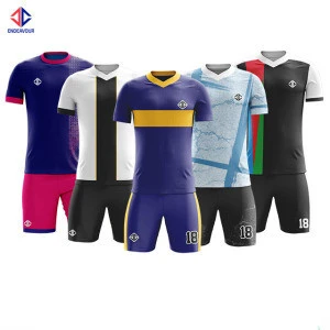 High quality Breathable Latest sublimated football soccer uniform shirt jersey set wear designs for sale