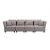 Import High Quality Chesterfield Hand Carved Furniture Grey L Shaped Corner Sectional Sofa from China
