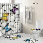 High Quality Custom Logo Print 100% Terry Loop Hotel Spa Bath Mat,bathroom mat set with shower curtain bathroom rug set