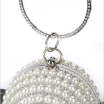 High Quality Dinner Bag wedding bridal ladies diamante pearl beaded ball shaped box dinner purse evening clutches bags