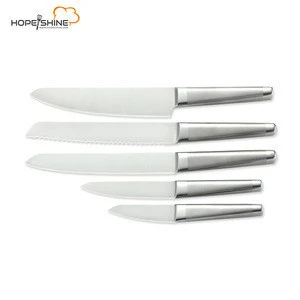 High quality hollow handle mirror polished with show block knife set