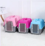 High quality pet portable plastic transport crate, outdoor pet cage for small animals