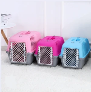 High quality pet portable plastic transport crate, outdoor pet cage for small animals