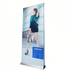 High Quality Retractable Roll Up Banner 85x200cm Stand Display