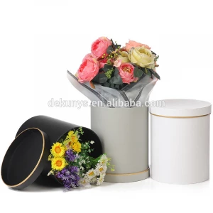 High quality round paper flower box luxury wholesale supplier