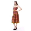High Quality Satin Pleated Ethnic Africa Clothing Strapless Dress Women