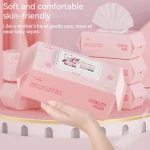 High Quality Skin-Friendly Comfort Baby Hand Mouth Wipes 80pcs Disposable No Irritation Baby Wet Tissue