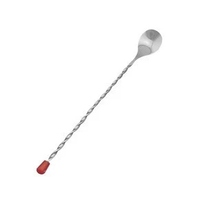 High Quality Stainless Steel Cocktail Bar Mixing Spoon Spiral Pattern Stirrer Spoon Bartender Tools