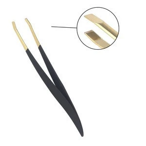 High Quality Stainless Steel Eyelash Extension Tweezers Straight Curved Volume Pointed Hardware Squared Tweezers