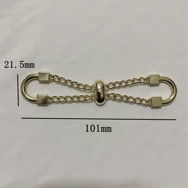 High quanlity X sharpe Chain Clothing Accessory belt Chain With Metal Label for cloth bag shoes swimwear