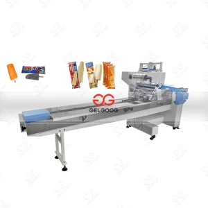 High Speed Automatic Packing Line Bun Bread And Cookies Food Pillow Packing Machine