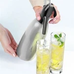 Home 1L Retro Cocktail Sparkling Soda Water Siphon Maker Desktop Aluminum Seltzer Water Maker