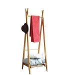 Home Decor Hat & Coat Rack for Organization Natural bamboo hanger Korea style clothes rack