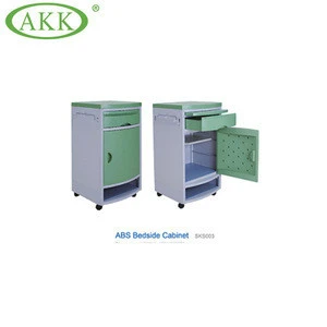 Hospital ABS bedside cabinet with drawer