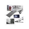 Hot Dipped Galvanized 8X5 Caged Car Trailer with Pull Out Checker Plate Ramp & Tilting Drawbar