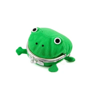 Hot Manga Flannel Frog hasp Wallet Coin holder Green Anime Naruto Cartoon crown frog Coin Purse plush Cute purse for kids women