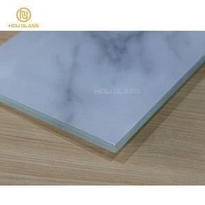 Hot sale big size restaurant modern rectangular marble top glass dining table top