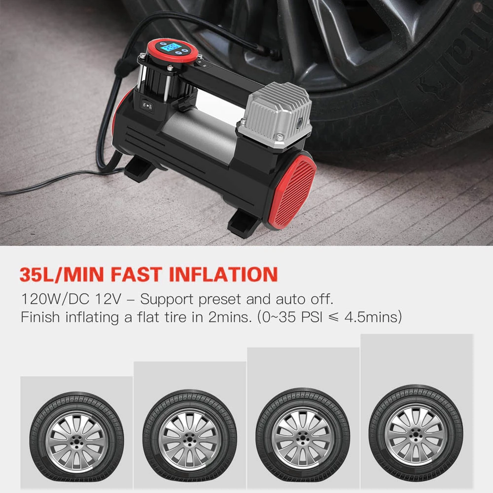 Hot sale car tire hand air pump 12V 150PSI Portable Air Compressor Mini Car Tire Inflator Air Pump Power Inflation