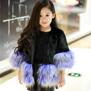 Hot sale kids clothes winter Korean baby faux rabbit fur coat girls