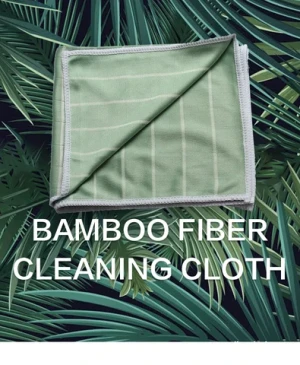 Hot Sale Lint-free Green Bamboo Fiber Cleaning Cloth Microfiber Cloth for Kitchen