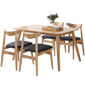 Hot Sale Modern Designs Japanese Style Room Furniture Real Wood Oak Top Dining Table