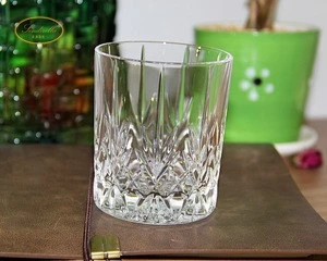 Hot Sale Royal Engraved Crystal Barware Seaweed Whiskey Glass