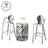 hot sale simple design chrome finished stainless steel metal high bar chair