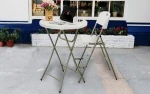 hot sales plastic 80cm round folding table high bar table for cocktail