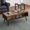 Hot Selling luxury wood coffee table living room furniture solid Wood One Drawer center Table