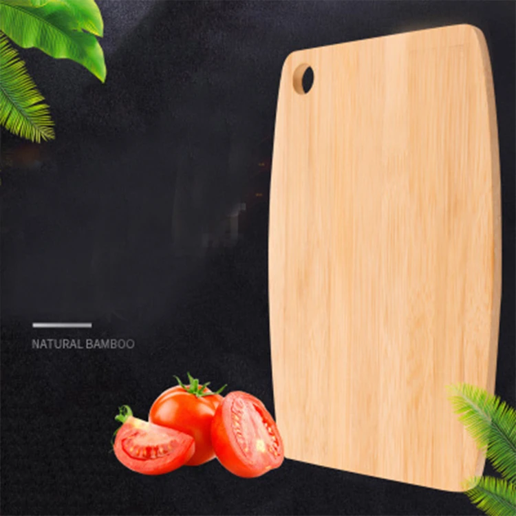 Hot selling simple bamboo chopping board natural wood cutting board with handle