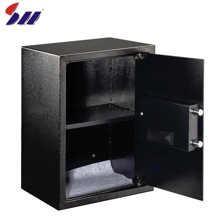 hot wall mounted steel full-welded powder coating treatment wood color  LCD Electronic digital home hidden safe box
