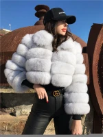 Hot Winter Furs Women Soft Thick Warm Coat Outdoor Clothing wear short cropped Faux Fox Fur Jackets Fur Coat women