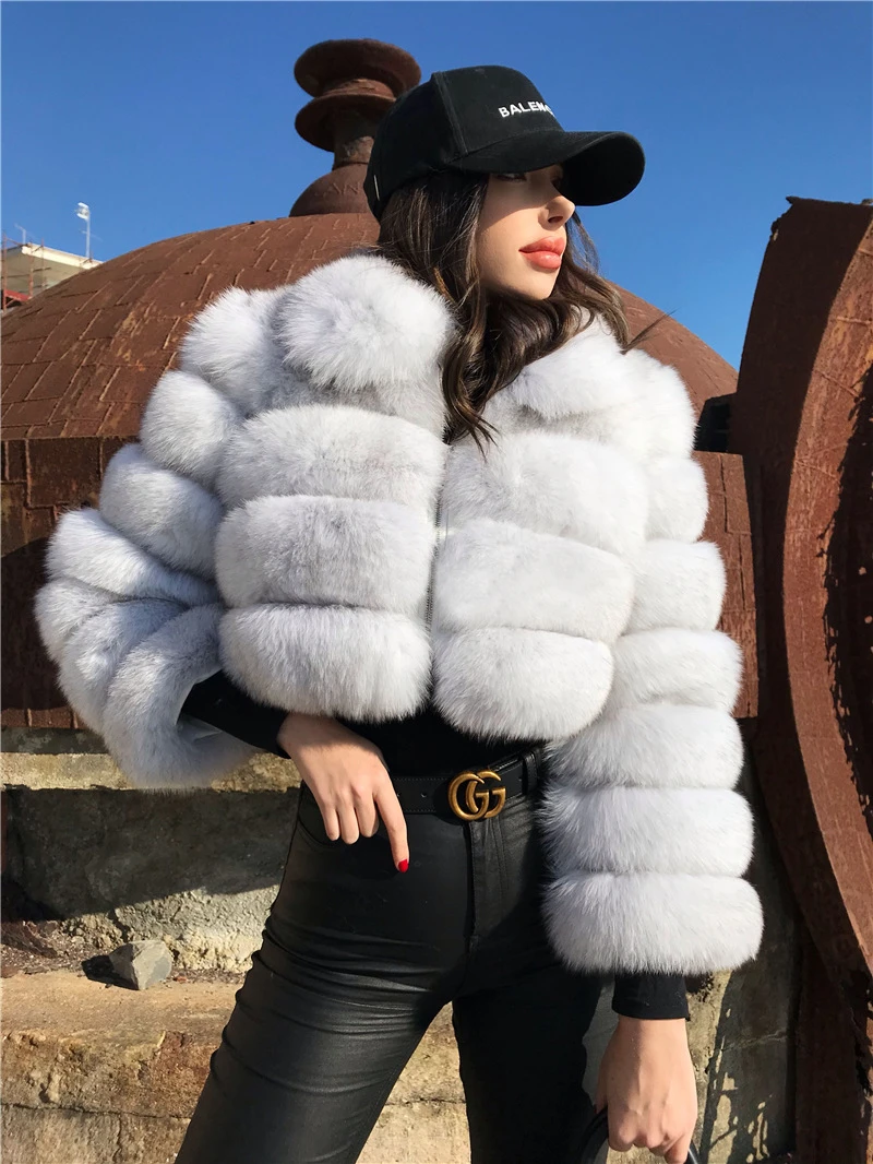 Hot Winter Furs Women Soft Thick Warm Coat Outdoor Clothing wear short cropped Faux Fox Fur Jackets Fur Coat women
