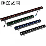 Hotel IP65 24v linear aluminum color changing outdoor rgb rgbw 24w spotlight dmx wall washer led light dimmable