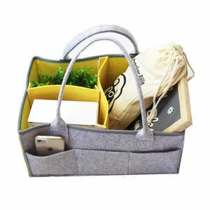 Household portable felt nursery bag in bag organizer storage bag