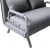 Import HQ-8120H Chic Style Gray Linen Fabric Love Seat Sofa Come Bed Folding Furniture from China