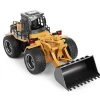 HUINA TOYS 1583 1/14 10CH Alloy RC Bulldozer Truck Front Loader Truck Engineering Construction Toy Car Vehicle RTR RC Model