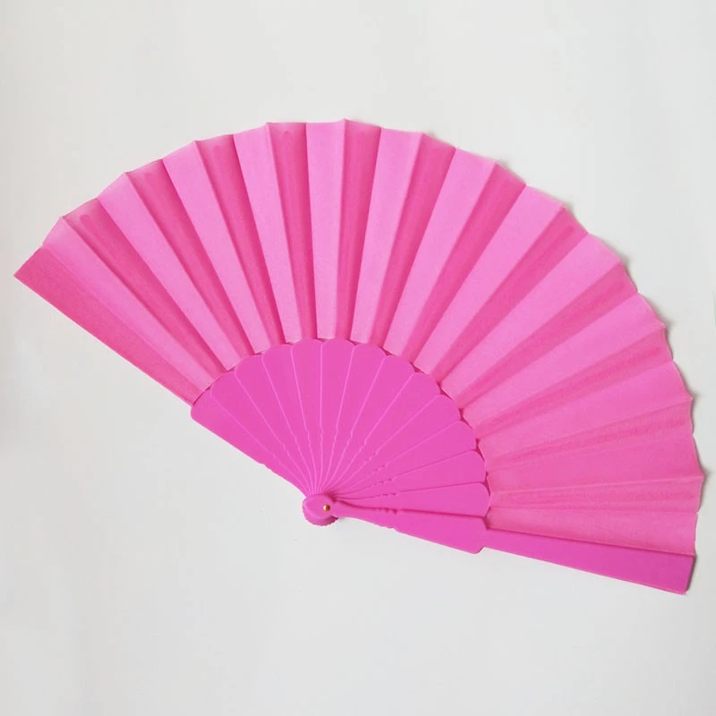 [I AM YOUR FANS] Sufficient stock! Vintage Plastic Folding Hand Held plain Fan Chinese Dance Party fan Green