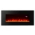 Import 50 inch black decorative wall mounted long electric fireplace with 3d LED light decor log fire flame from China