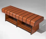 indoor decorative colorful long HPL material benches