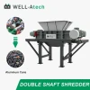 Industrial Double Shaft Shredder for Tires Aluminum Iron Drum Domestic Waste Shredding