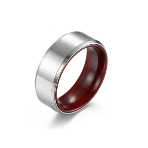 Inner Ring with Solid Wood Surface Tungsten Combination Rings