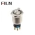 Import IP65 19MM 1NO 1NC 2 position 12v red yellow selector rotary metal switch with led from China