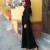 Import Islamic Clothing Solid Color Muslim Dress Abaya Long Flare Sleeve Pleated Islamic Dress from China