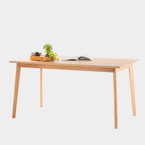Japanese Beech Furniture Solid Wood Classic Rectangle Dining Table